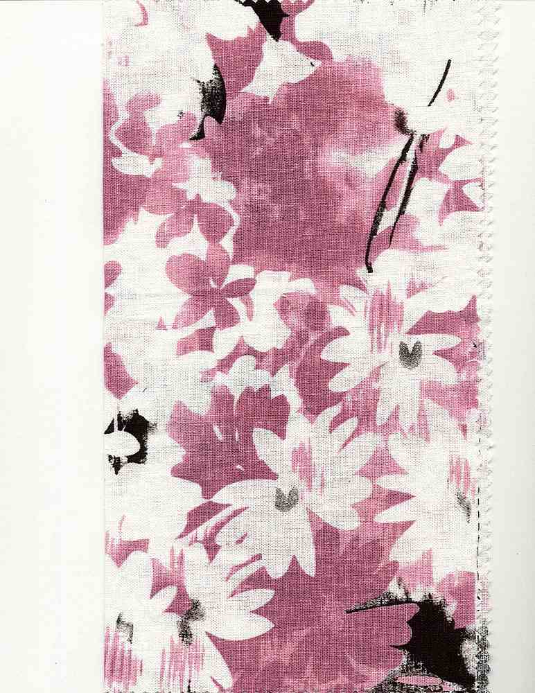 LIN-R-PRINT-30 / ROSE / R/L PRINT,WATER COLOR FLWR