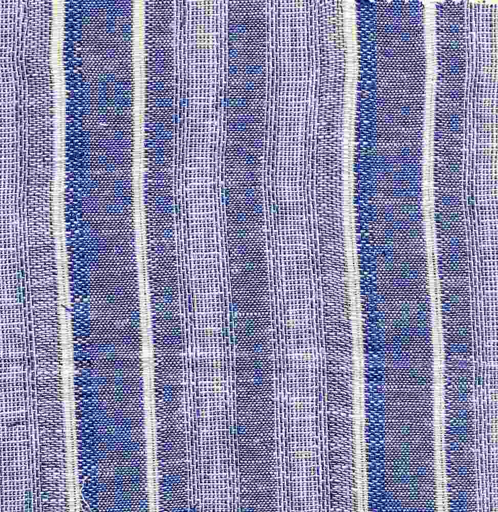 C-LIN-R-9104 / BLUE/WHITE / 53/47 COT/RYN LINEN LOOK Y/D STRIPE