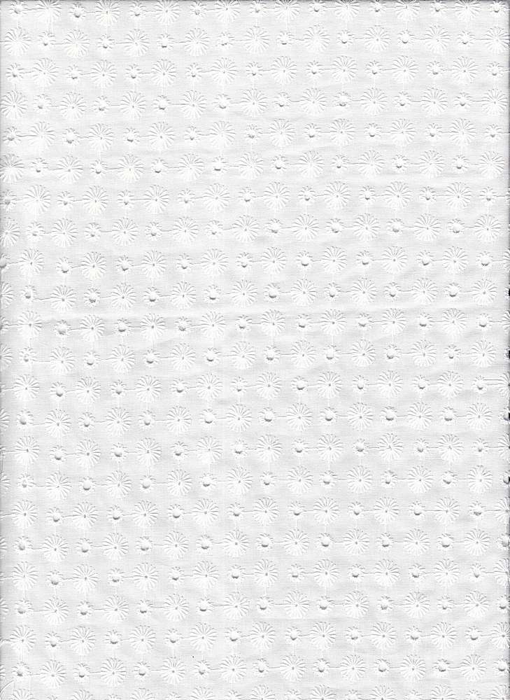 EMB-68 / WHITE / 100% Cotton Embroidery
