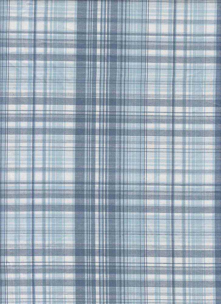 POPS-PLD-035 / BLUE / STCH CTN POPLIN Y/D PLAID