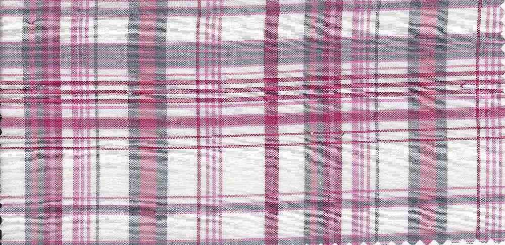 POPS-PLD-8-5 / FUCHSIA / STCH CTN POPLIN Y/D PLAID