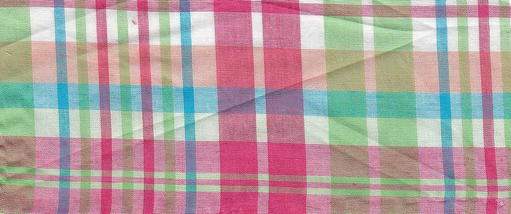 LWN-PLD-8-34 / FUCHSIA/GREEN / 100%COT LAWN PLAID YARNDYE