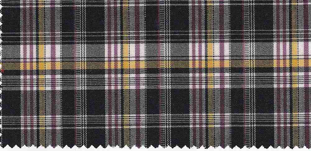 TR-S-PLD-15-3 / BLACK / T/R PLAID [63%POLY/34%RYN/3%SPDX]