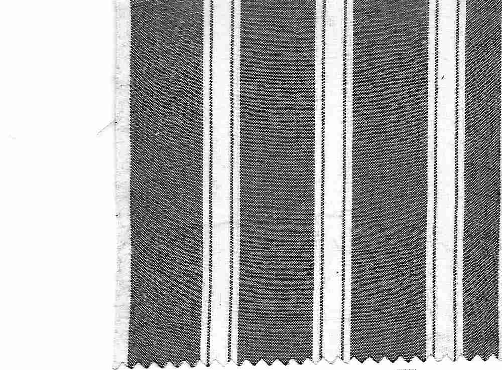 CHAM-STP-408 / BLACK/WHITE / 100% COTTON STRIPE CHAMBRAY